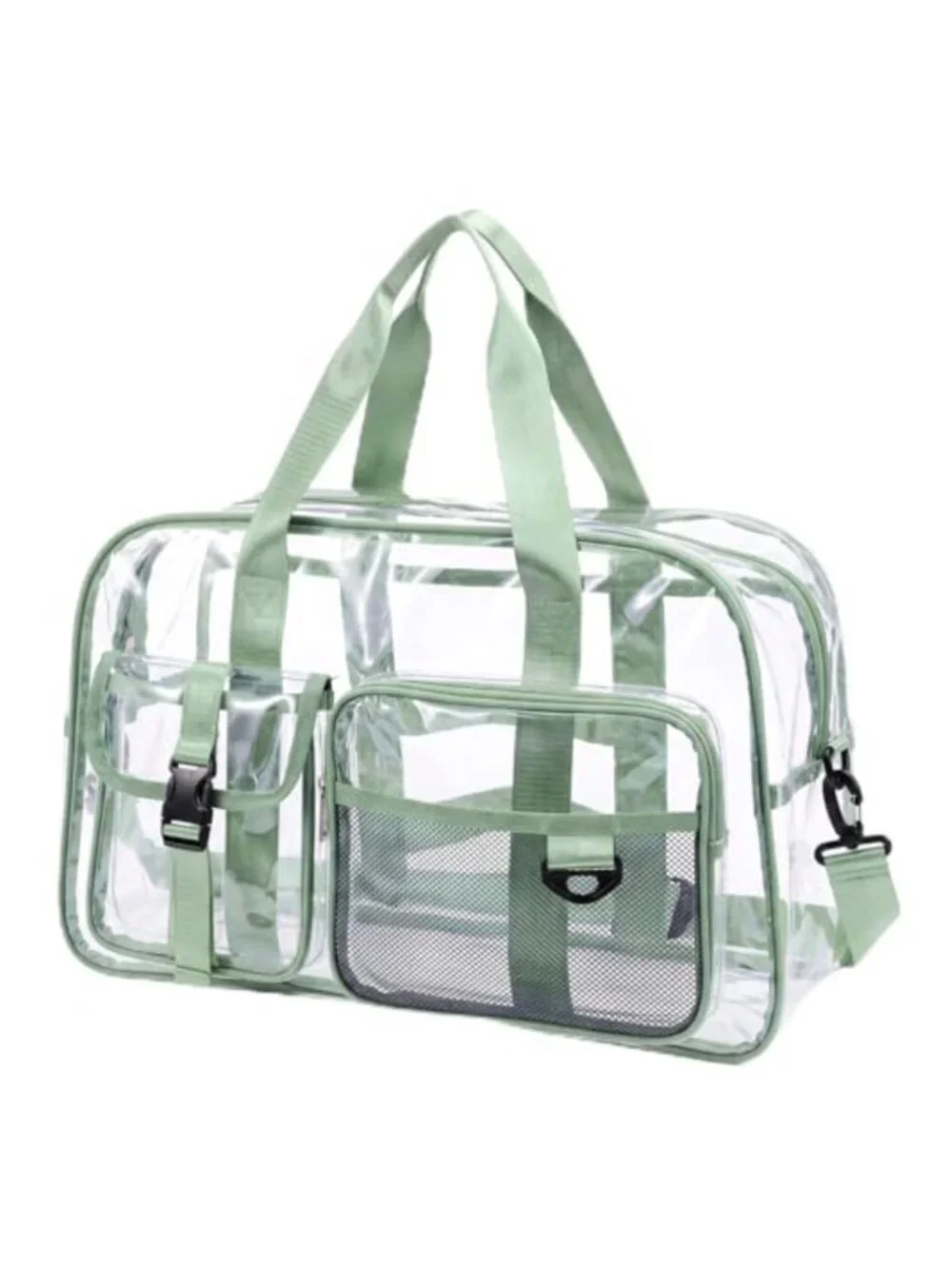 Large Clear PVC Tote Bag Heavy Duty Duffle Gym Stadium Approved